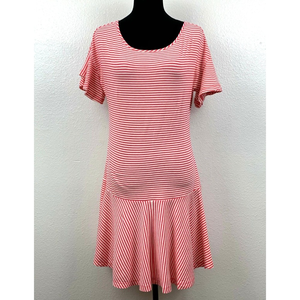VINEYARD VINES Flutter Sleeve Flounce Stripe Women's Dress Jersey Size XXS